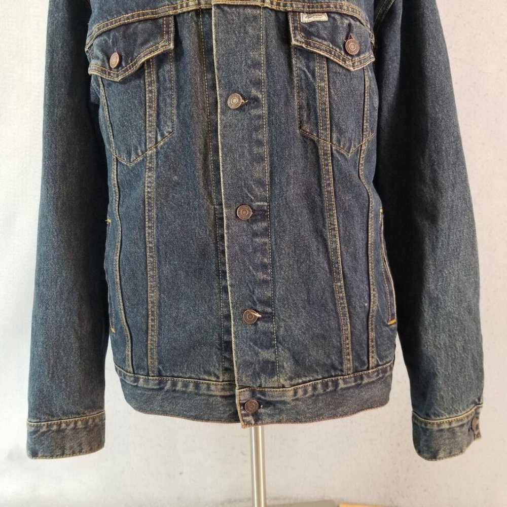 Levi's Signature Jacket men's XL extra Large blue denim trucker cotton retro - Picture 3 of 9